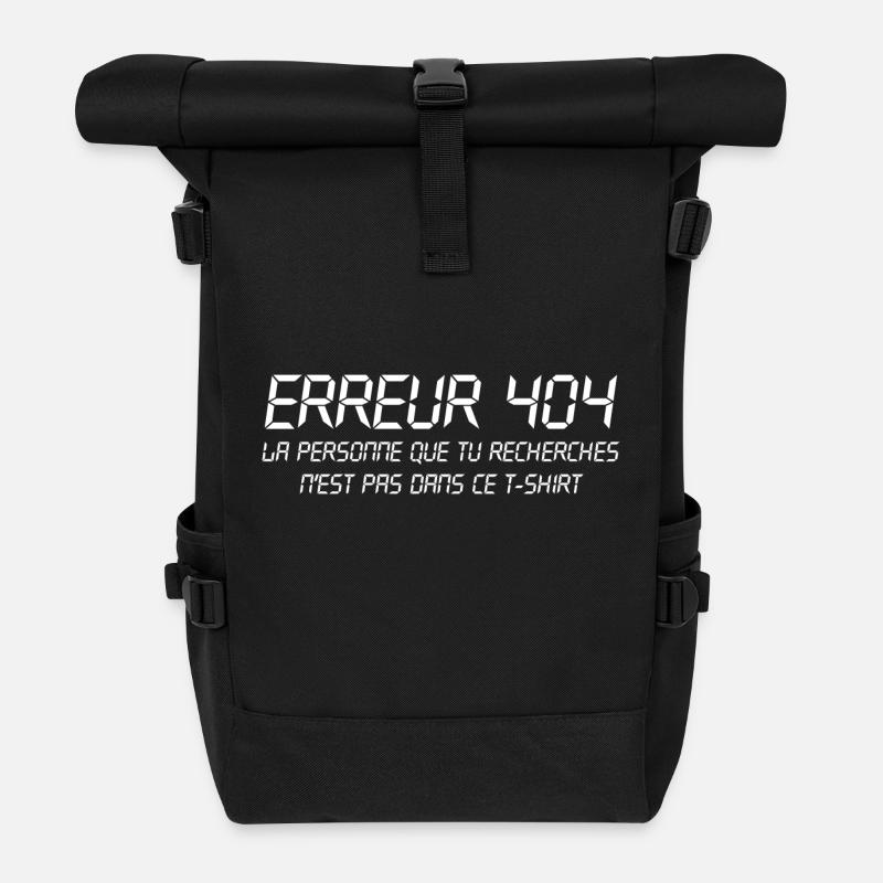 ERREUR 404 - Sac à dos roll top - noir