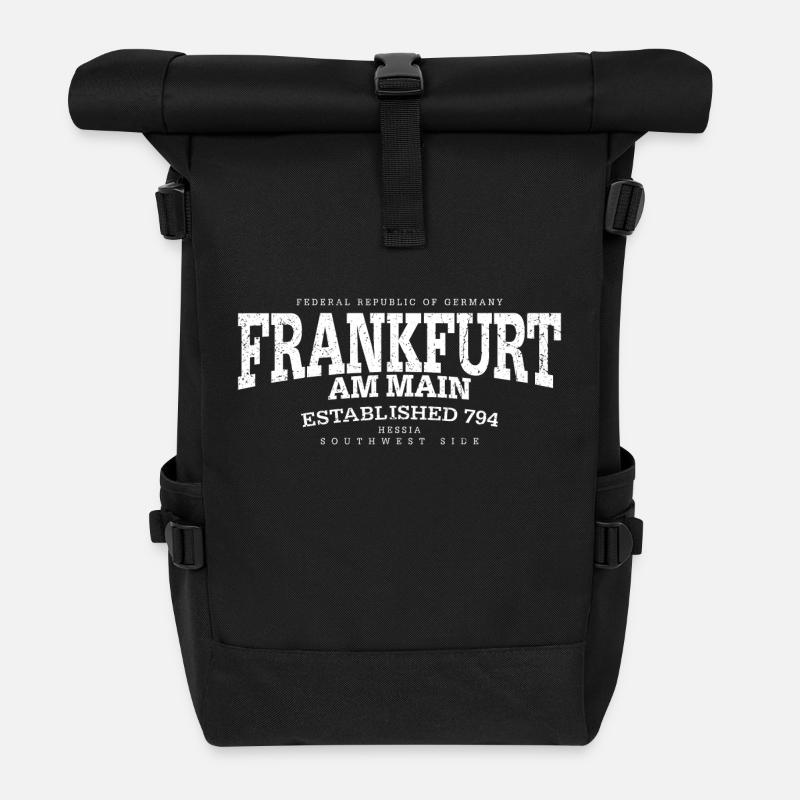 Frankfurt am Main (white oldstyle Edt. '13) - Rolltop Rucksack - Schwarz