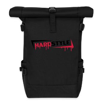 Hardstyle Graffiti - Roll Top Backpack - black - Front