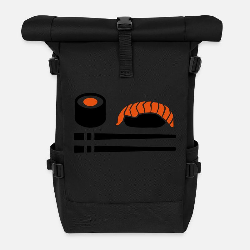 Sushi - Rolltop Rucksack - Schwarz