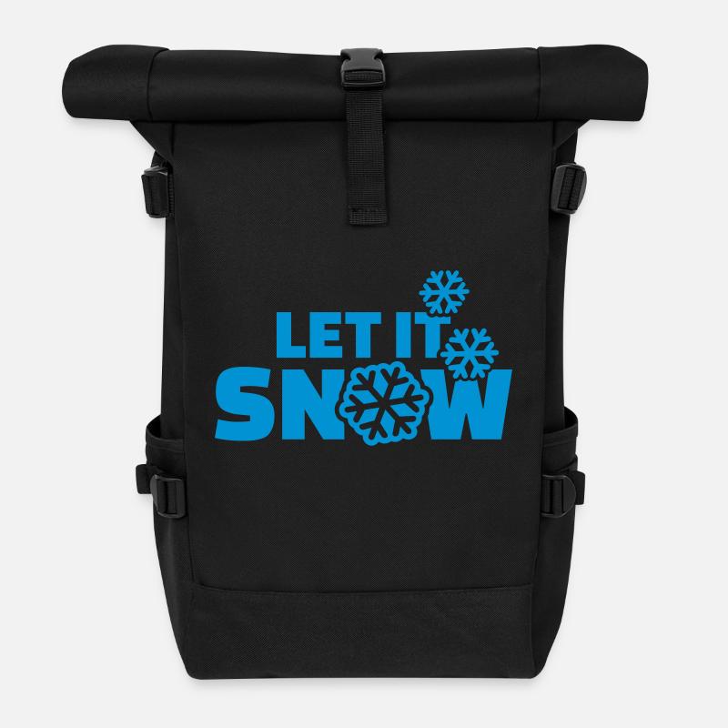 Schnee - Rolltop Rucksack - Schwarz