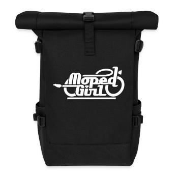Moped Girl / Mopedgirl (V1) - Roll Top Backpack - black - Front