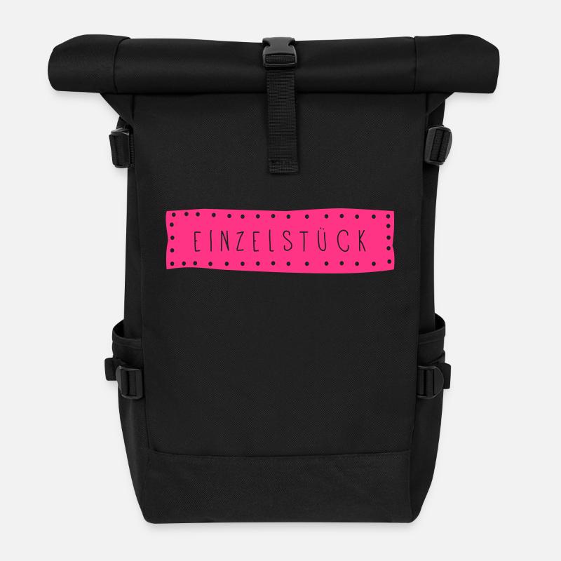 Einzelstück - Rolltop Rucksack - Schwarz