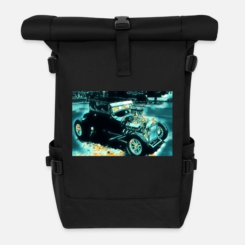 Auto - Rolltop Rucksack - Schwarz