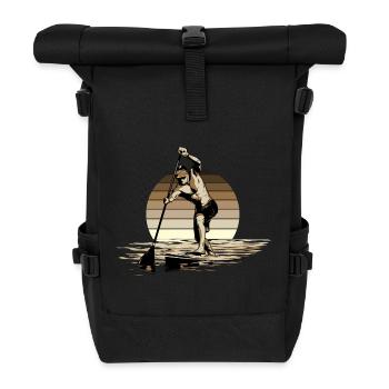 Standup Paddleboarding - SUP - Rolltop Rucksack - Schwarz - Vorne