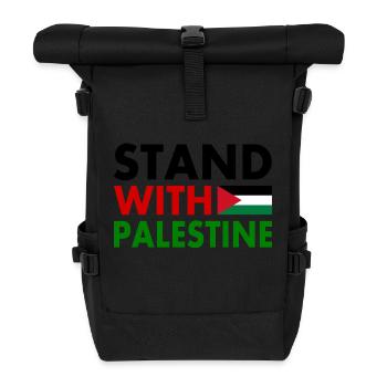 Stand with palestine - Roll Top Backpack - black - Front