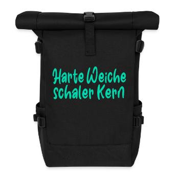 Harte Weiche schaler Kern - Rolltop Rucksack - Schwarz - Vorne