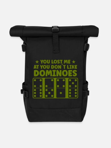 Domino Design - Rolltop Rucksack - Schwarz