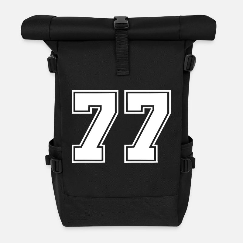 77 - Roll Top Backpack - black