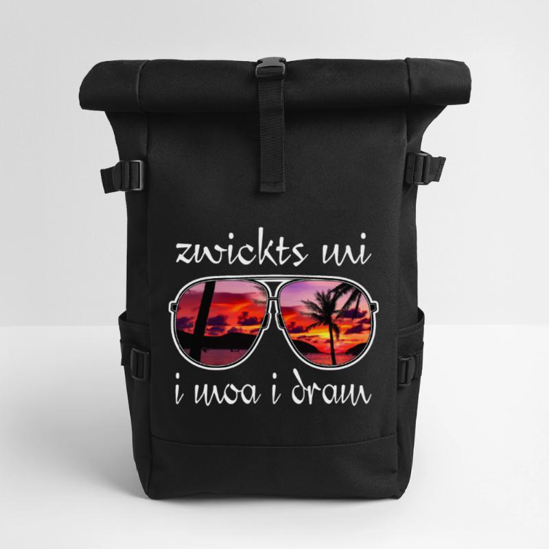 zwickts mi i moa i dram, sentiment de vacances, dialecte Sac à dos roll top