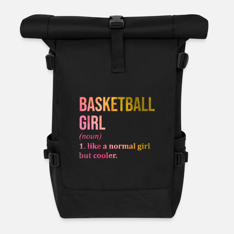 Basketball - Roll Top Backpack - black