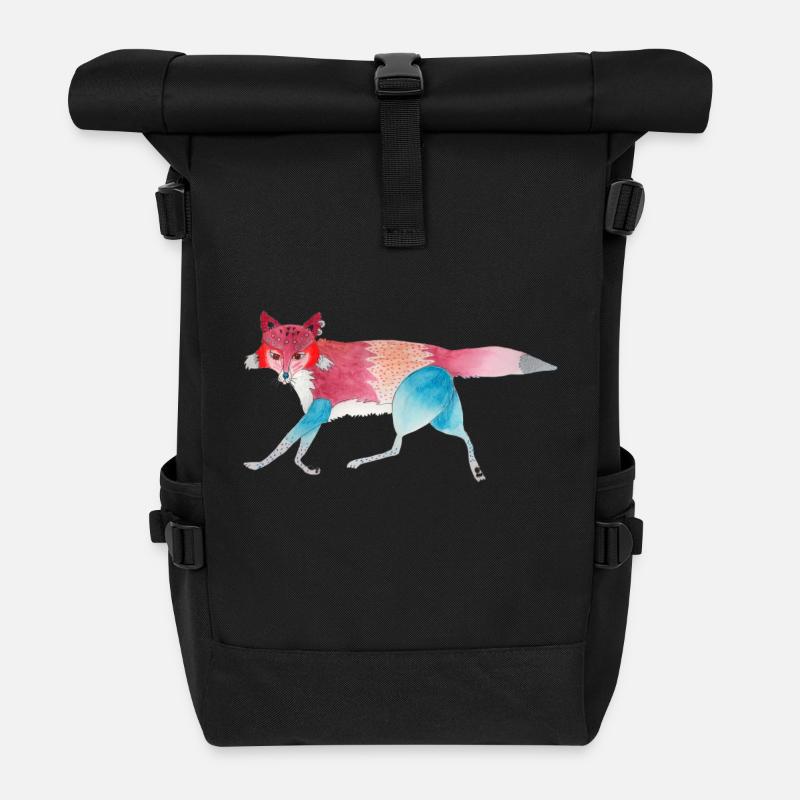 Renard renard - Sac à dos roll top - noir