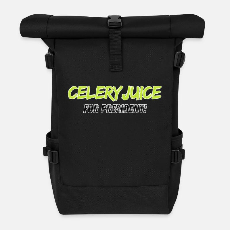 Celeryjuice for President - Rolltop Rucksack - Schwarz
