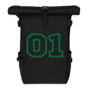 Number 1 green sport - Roll Top Backpack - black - Front