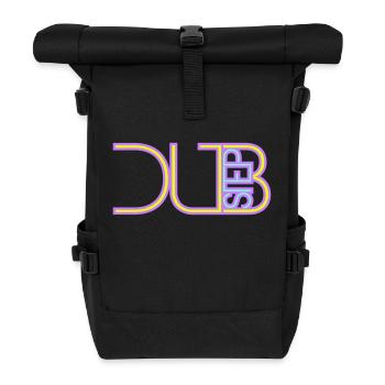 Dub Step Techno Musik Cool DJ Party Club Text Logo - Rolltop Rucksack - Schwarz - Vorne