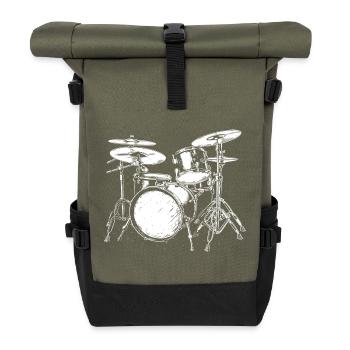 Trapset Skizze - Rolltop Rucksack - Olive/Schwarz - Vorne