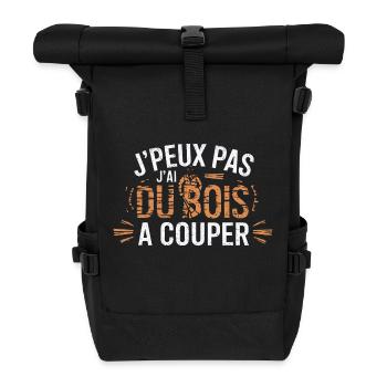 J Peux Pas J ai Du Bois à couper - Sac à dos roll top - noir - Devant