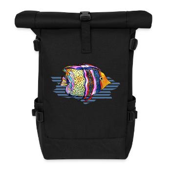 Poisson - Sac à dos roll top - noir - Devant