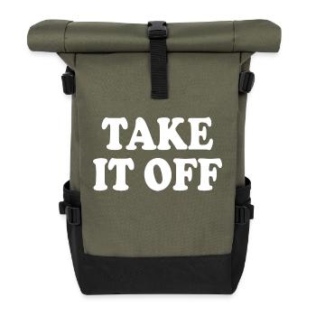 Take it off - Rolltop Rucksack - Olive/Schwarz - Vorne