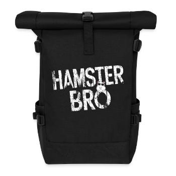 Witziges Design für Hamsterliebhaber - Rolltop Rucksack - Schwarz - Vorne
