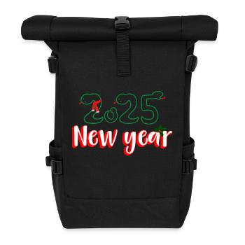 New Year Snake - Rolltop Rucksack - Schwarz - Vorne