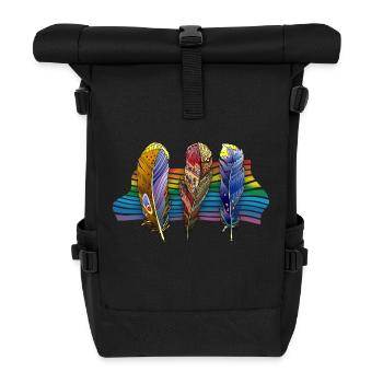 Feder - Rolltop Rucksack - Schwarz - Vorne