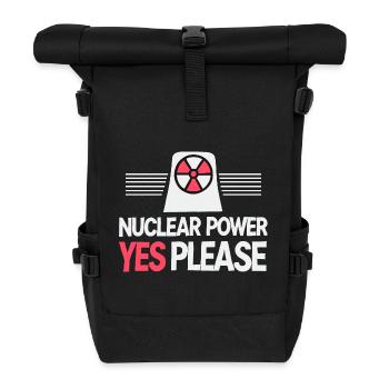 Atomkraft Ja Bitte - Pro Saubere Energie - Rolltop Rucksack - Schwarz - Vorne