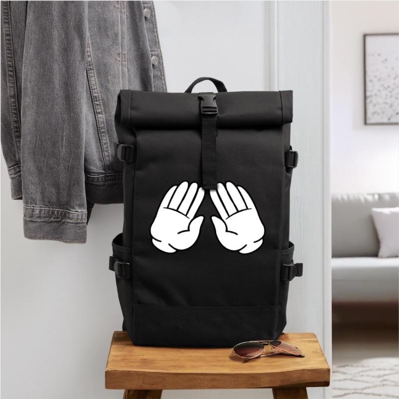 Comic Hands 02 Roll Top Backpack