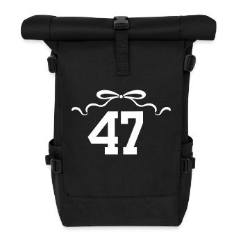 Nummer 47 Knoten - 47. Jahrestag - Rolltop Rucksack - Schwarz - Vorne
