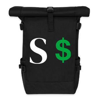 Letter s dollar - Roll Top Backpack - black - Front