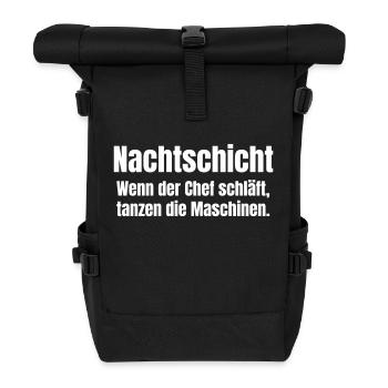 Nachtschickt lässt Maschinen tanzen - Rolltop Rucksack - Schwarz - Vorne