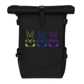 osterhase 3 - Rolltop Rucksack - Schwarz - Vorne