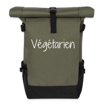 Vegetarier - Rolltop Rucksack - Olive/Schwarz - Vorne