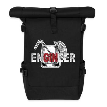 enGINeer haha funny dude Zeichenfläche 1 - Rolltop Rucksack - Schwarz - Vorne