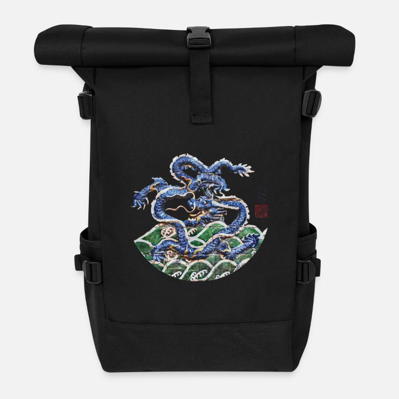 Chinesisch_Drache_Verbotenen Stadt_Conglong1773 - Rolltop Rucksack - Schwarz