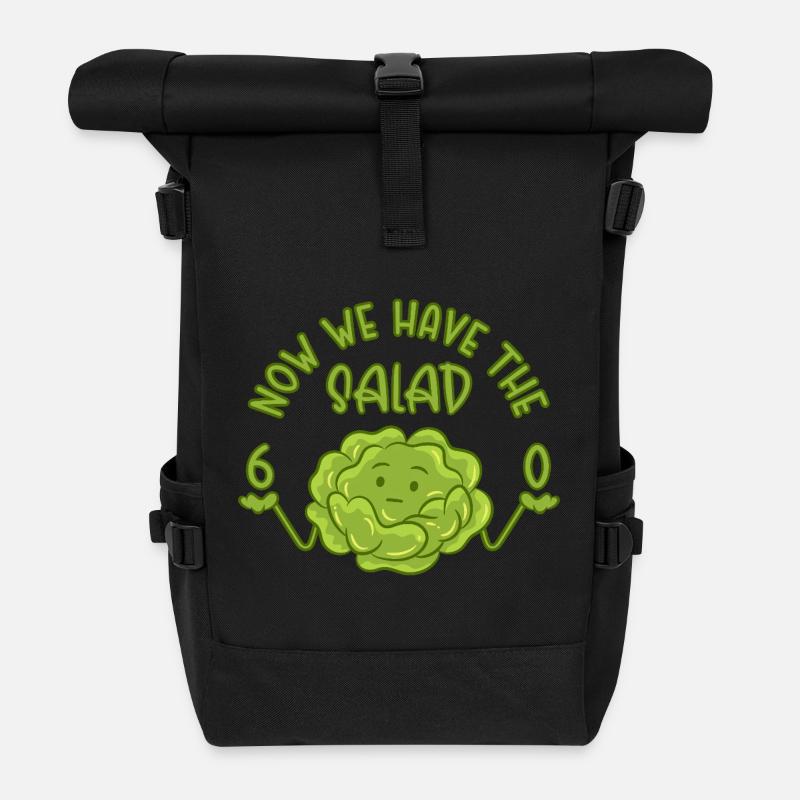 60 Now we have the salad - Geschenk 60. Geburtstag - Rolltop Rucksack - Schwarz