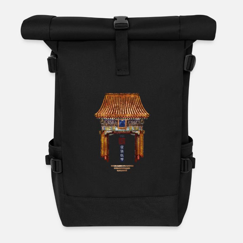 Chinese Style_1750 Paiyun Summerpalace - Roll Top Backpack - black