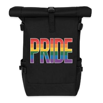 Pride - Cooles Queer City Logo - Rolltop Rucksack - Schwarz - Vorne