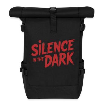 SILENCE IN THE DARK - Roll Top Backpack - black - Front
