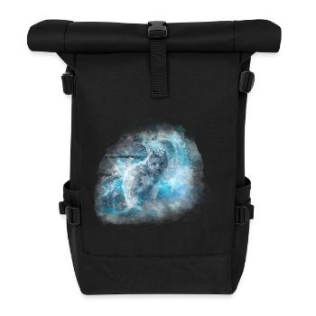 Le renard des glaces - Sac à dos roll top - noir - Devant