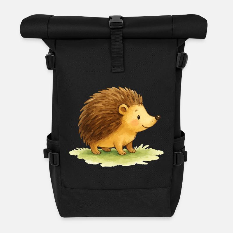 Igel Comic - Rolltop Rucksack - Schwarz