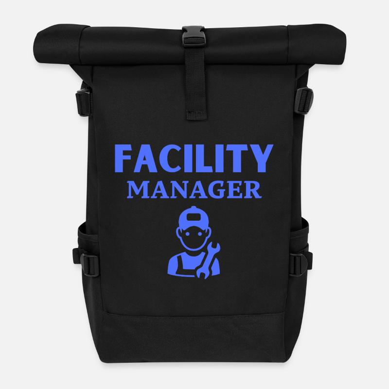  Facility Manager - Rolltop Rucksack - Schwarz