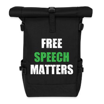 Freedom of speech matters - Roll Top Backpack - black - Front