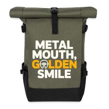 Dental Expert Zahnspange für den Patientenerfolg - Rolltop Rucksack - Olive/Schwarz - Vorne