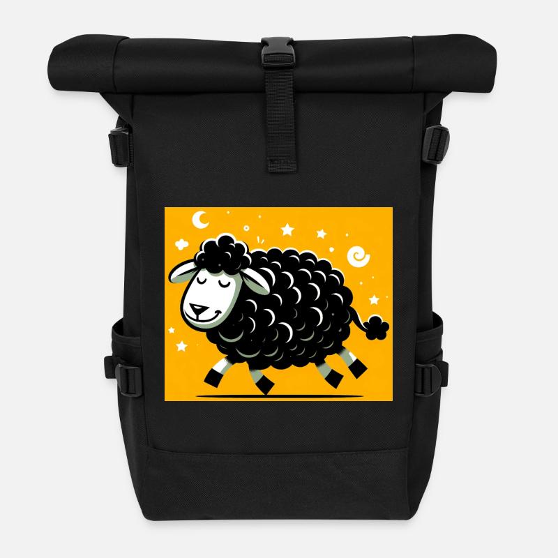 Black Sheep - Roll Top Backpack - black