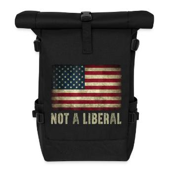250-jähriges Amerika-Jubiläum – Kein liberales USA - Rolltop Rucksack - Schwarz - Vorne