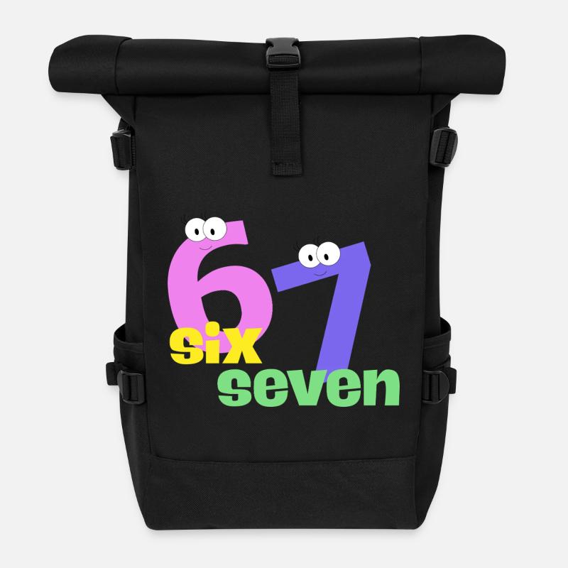 Tendance Six Seven - Sac à dos roll top - noir