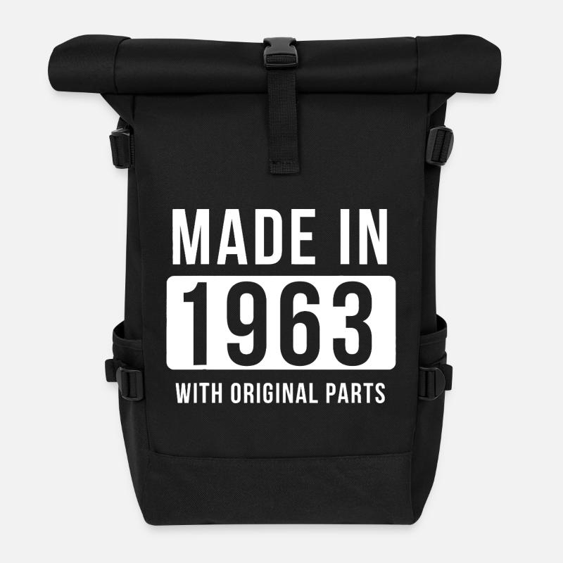 Made in 1963 Vintage Parts - Roll Top Backpack - black
