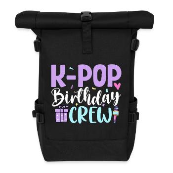 K Pop Birthday Crew - Rolltop Rucksack - Schwarz - Vorne