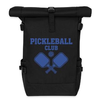 Pickleball Club Funny Player Love Pickleball Court - Roll Top Backpack - black - Front